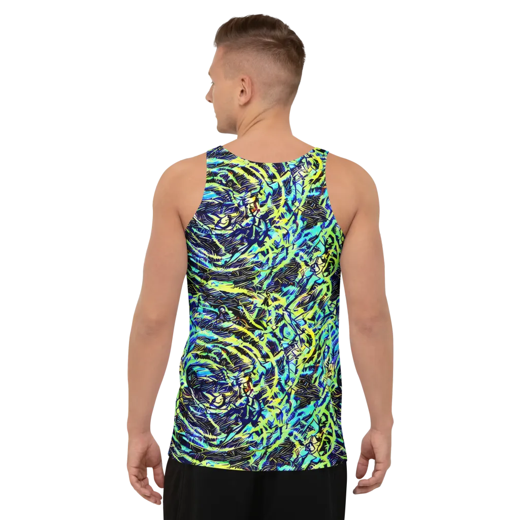 Electric Aviary on Men's Tank Top — Back