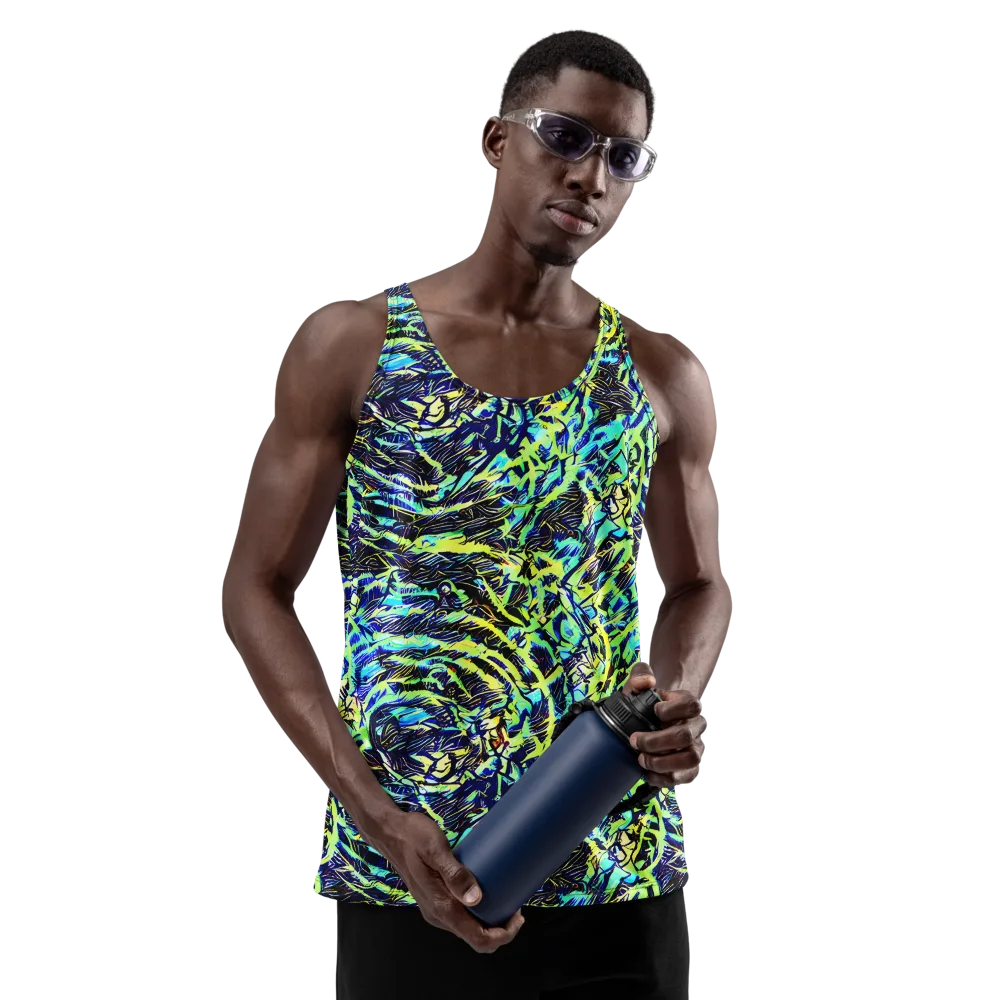Electric Aviary on Men's Tank Top — Front