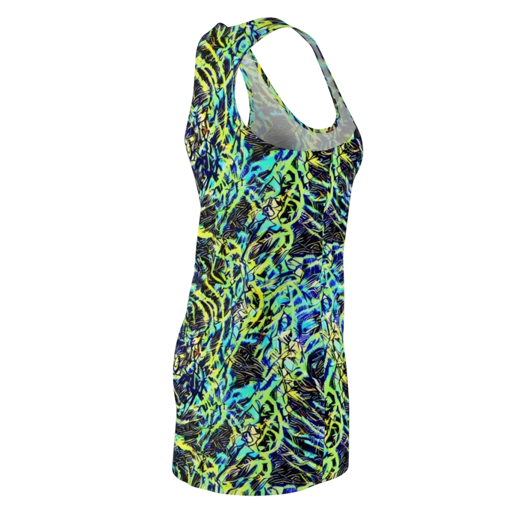 Electric Aviary on Racerback Dress — Back Side