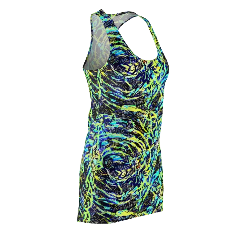 Electric Aviary on Racerback Dress — Front Side