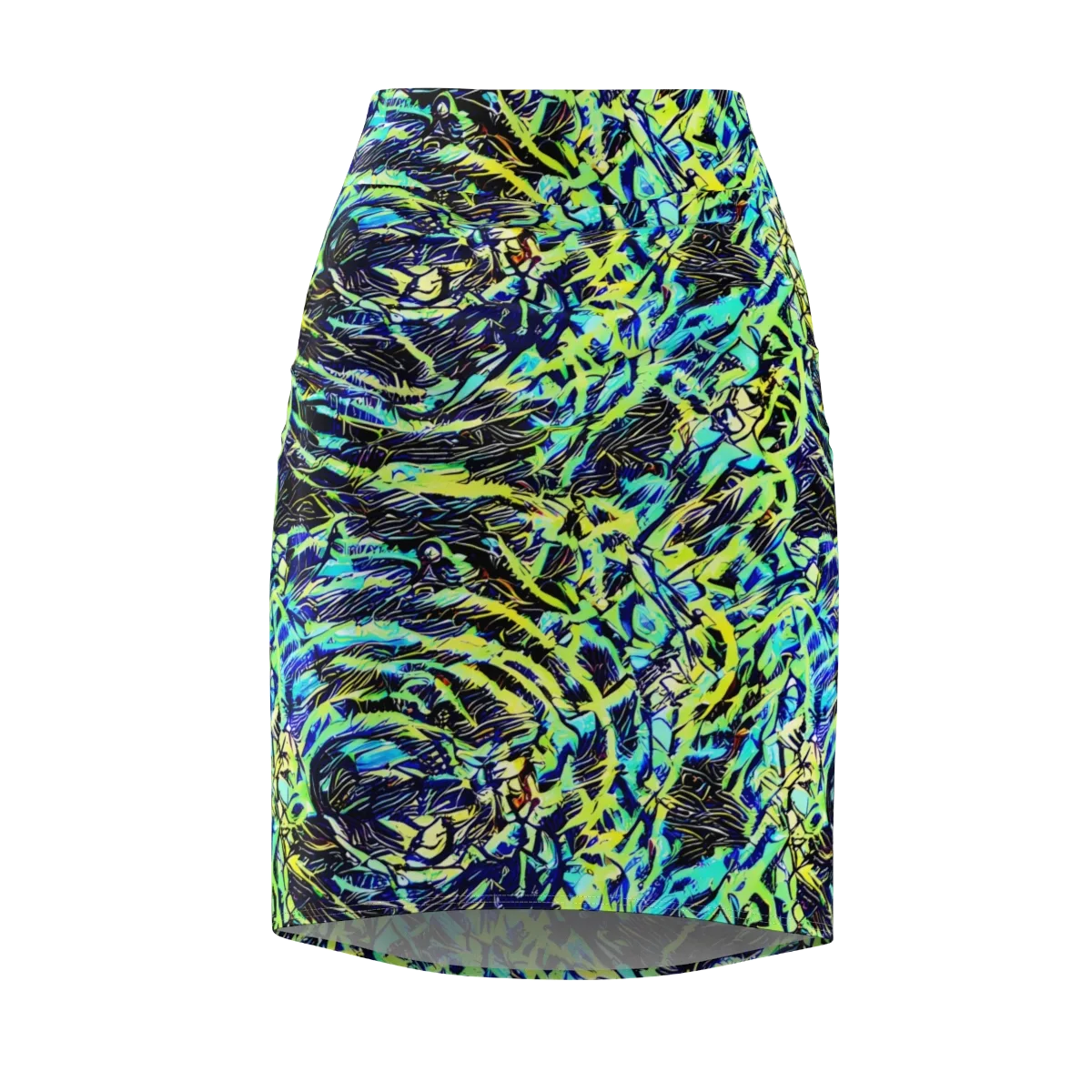 Electric Aviary on Pencil Skirt — Front