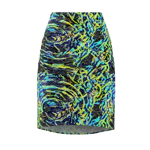 Electric Aviary on a Pencil Skirt