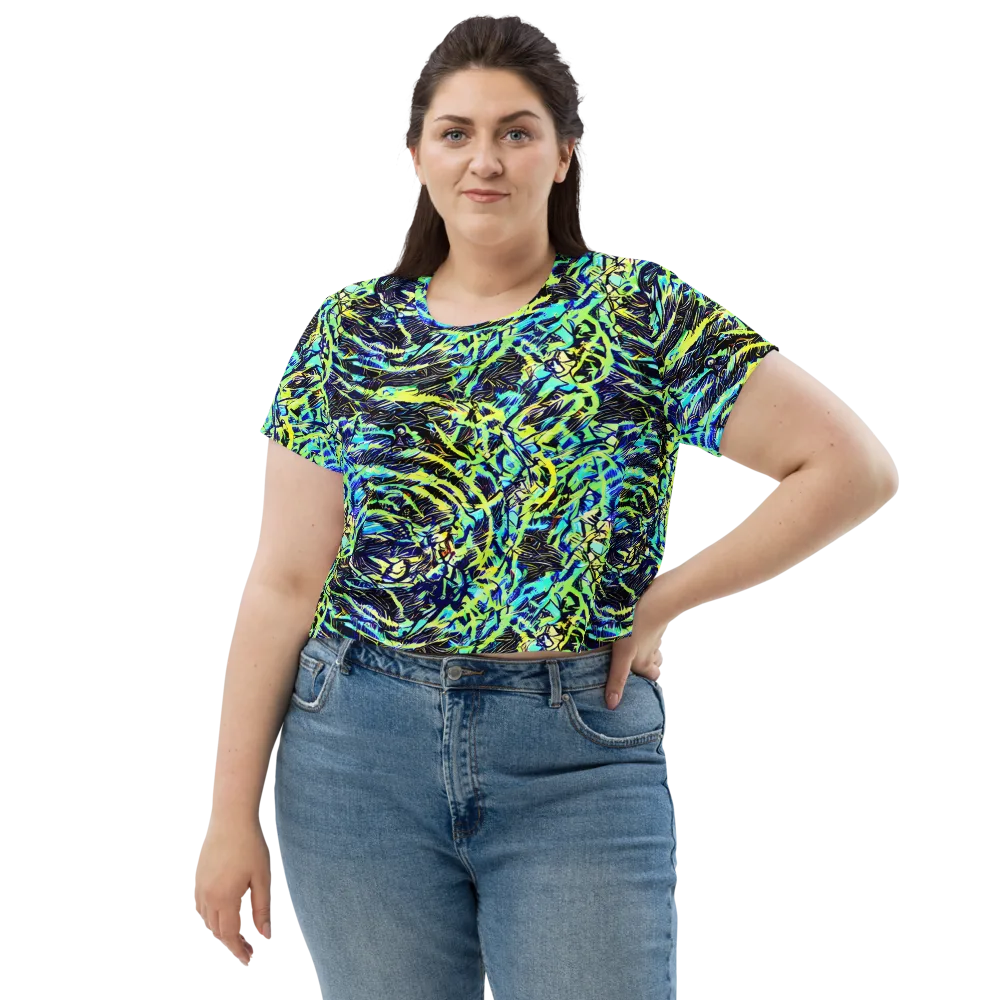 Electric Aviary on Crop Tee — Front