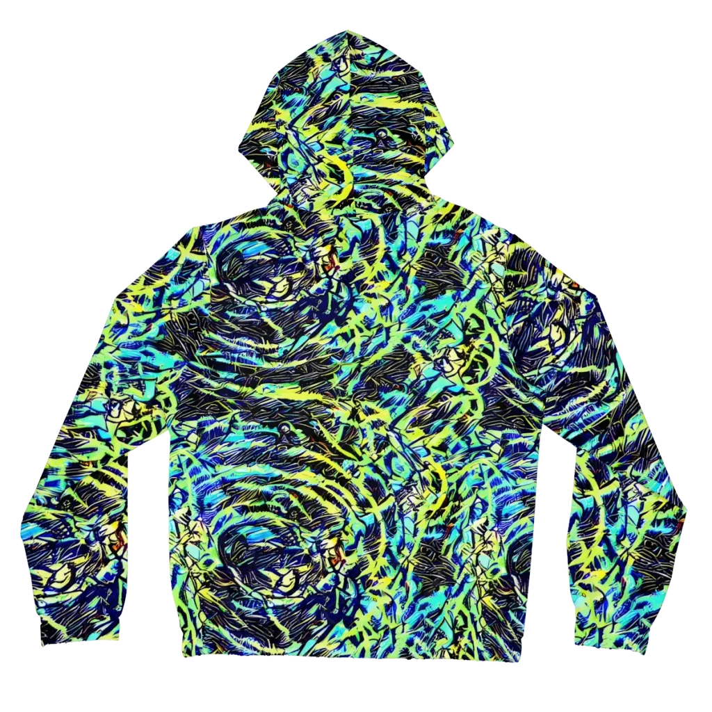 Electric Aviary on Women's Full-Zip Hoodie — Back