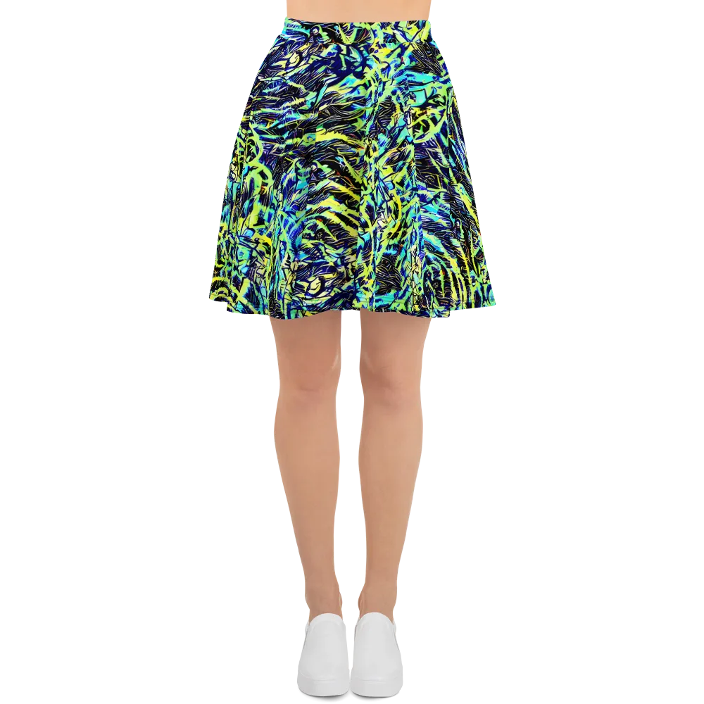 Electric Aviary on Skater Skirt — Front