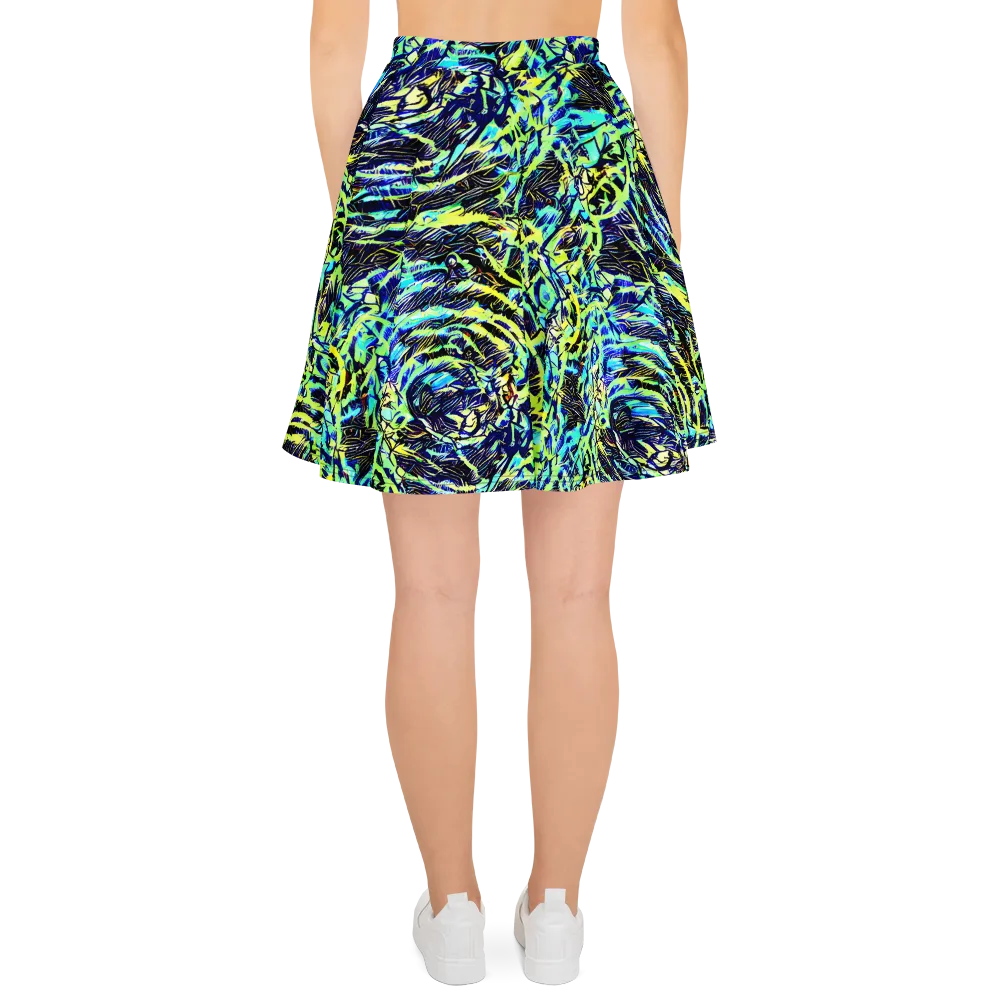 Electric Aviary on Skater Skirt — Back