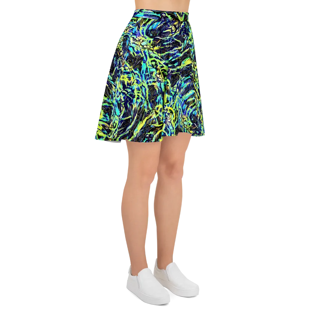 Electric Aviary on Skater Skirt — Right
