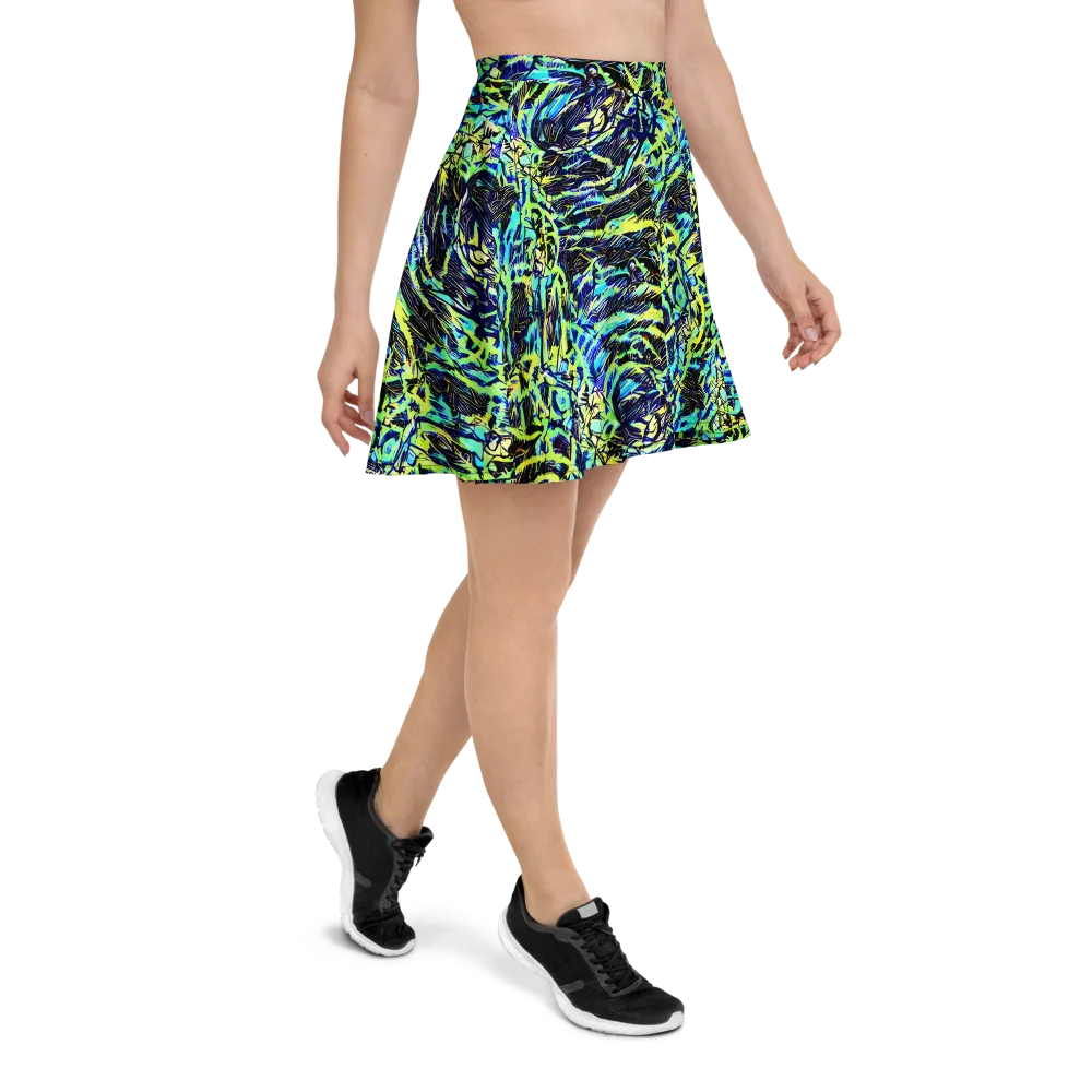 Electric Aviary on Skater Skirt — Right