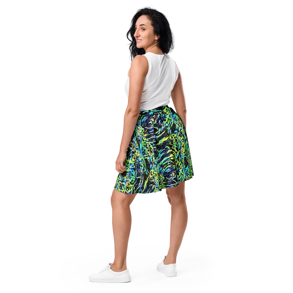 Electric Aviary on Skater Skirt — Back