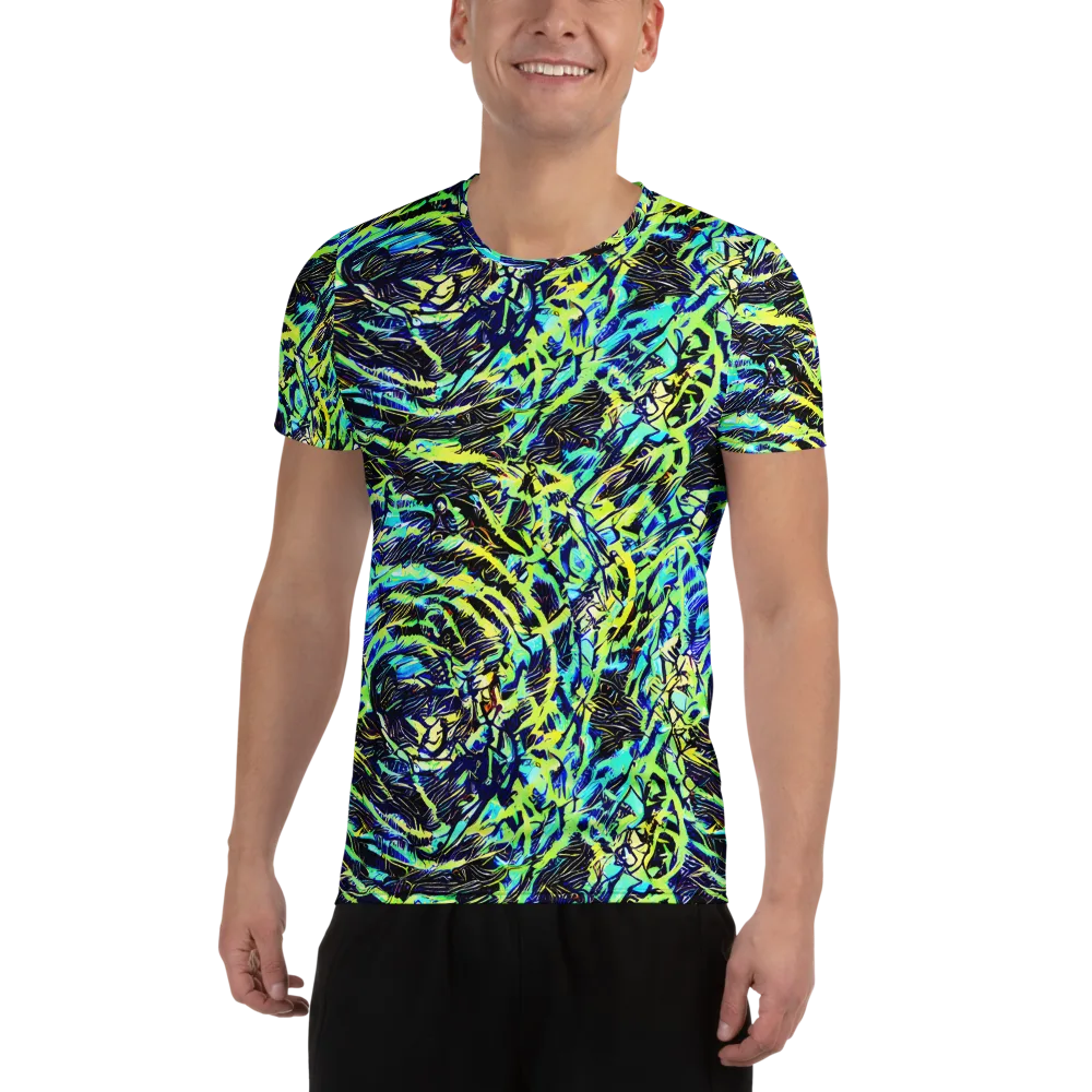 Electric Aviary on Men's Athletic T-Shirt — Front