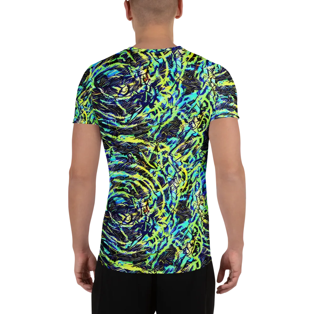 Electric Aviary on Men's Athletic T-Shirt — Back