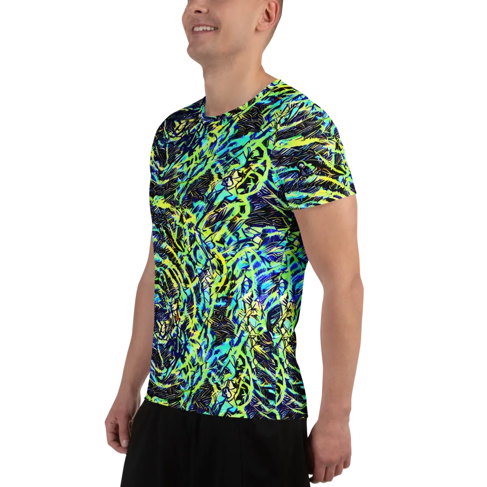 Electric Aviary on Men's Athletic T-Shirt — Left