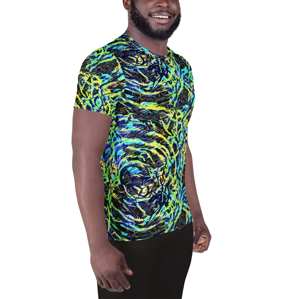 Electric Aviary on Men's Athletic T-Shirt — Right