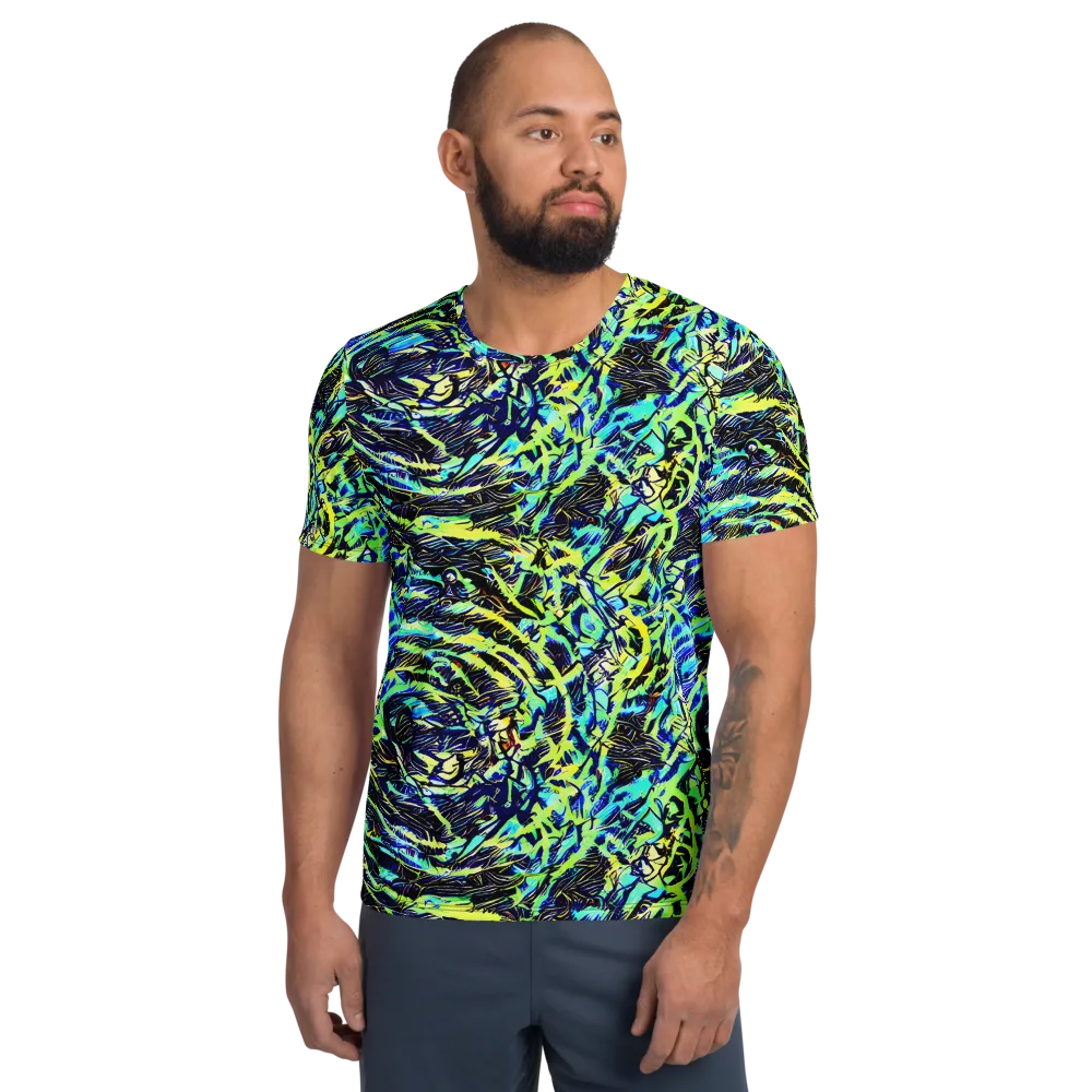 Electric Aviary on Men's Athletic T-Shirt — Front