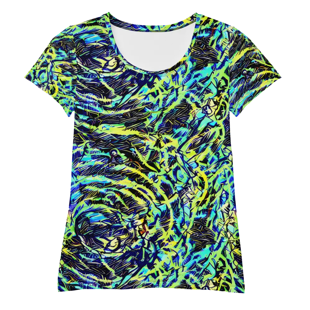 Electric Aviary on Women's Athletic T-Shirt — Front