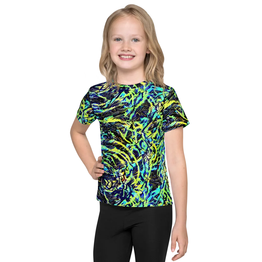 Electric Aviary on Kids Crew Neck T-Shirt — Front
