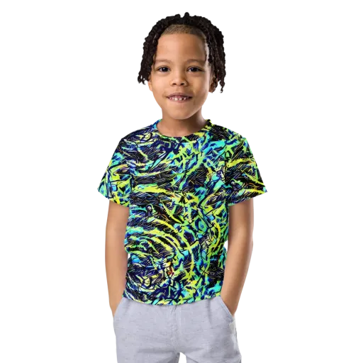 Electric Aviary on a Kids Crew Neck T-Shirt
