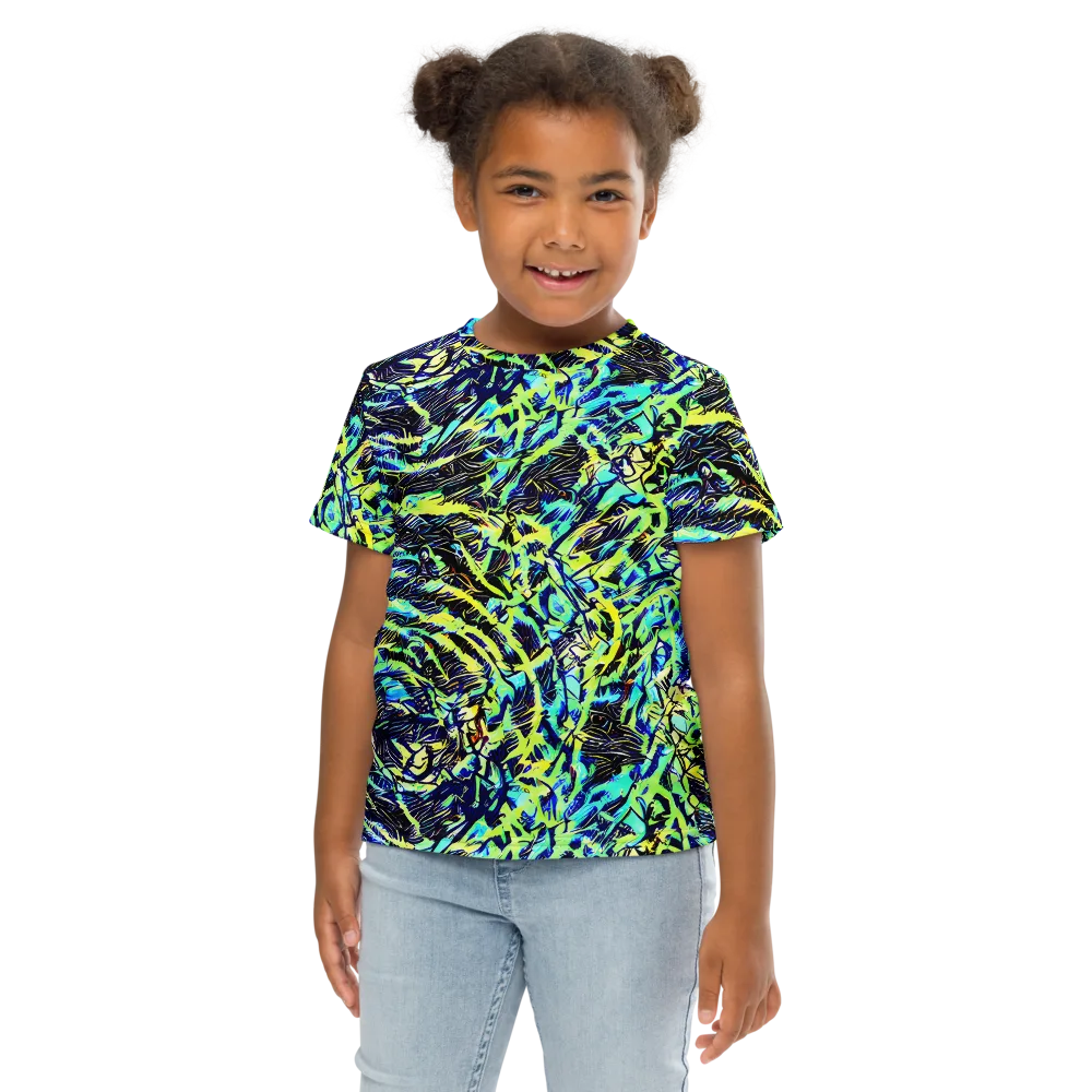 Electric Aviary on Kids Crew Neck T-Shirt — Front
