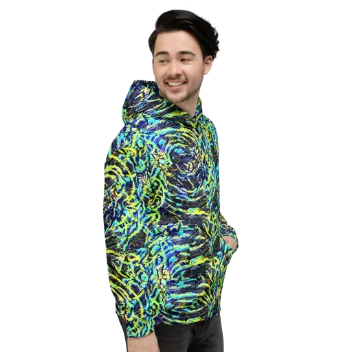 Electric Aviary on a Hoodie