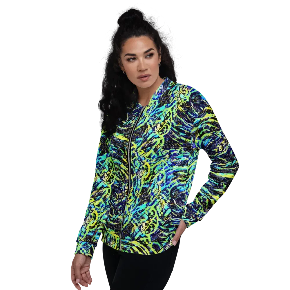 Electric Aviary on Bomber Jacket — Left