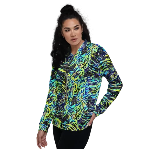 Electric Aviary on a Bomber Jacket