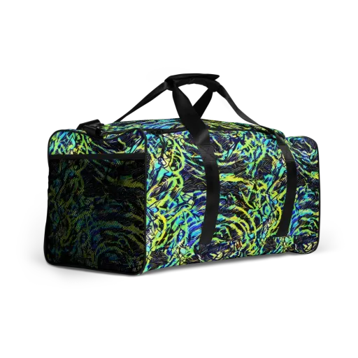 Electric Aviary on a Duffle Bag