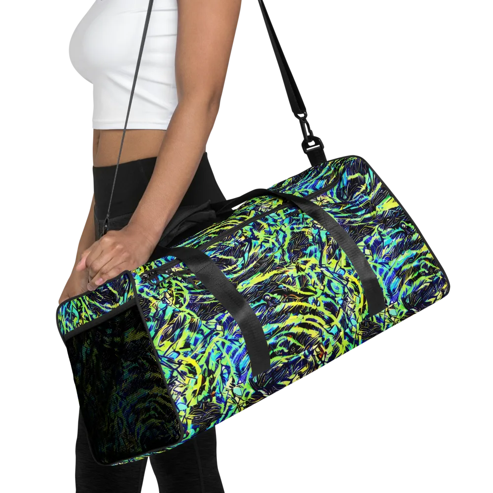 Electric Aviary on Duffle Bag — Front