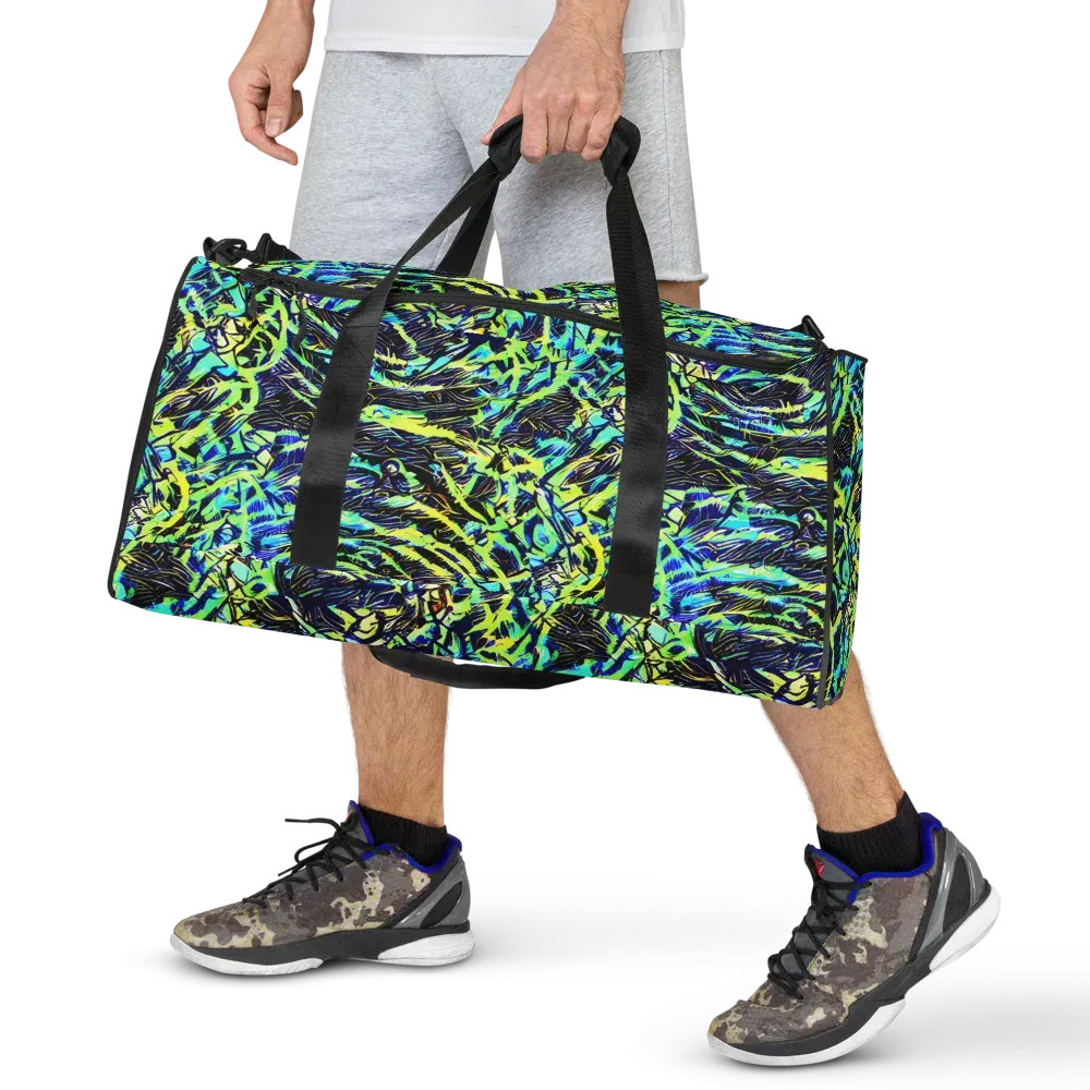 Electric Aviary on Duffle Bag — Front