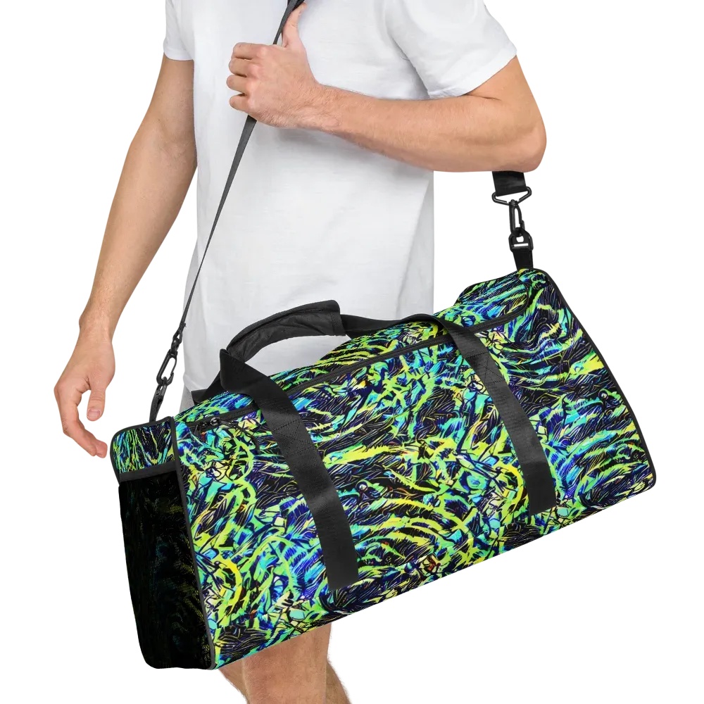Electric Aviary on Duffle Bag — Right Front
