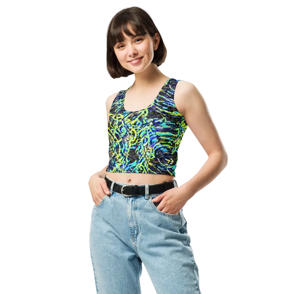 Electric Aviary on Crop Top — Front