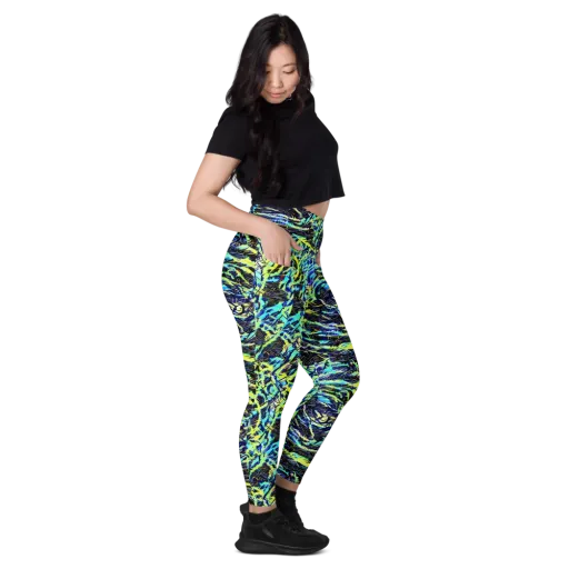 Electric Aviary on a Leggings with Pockets