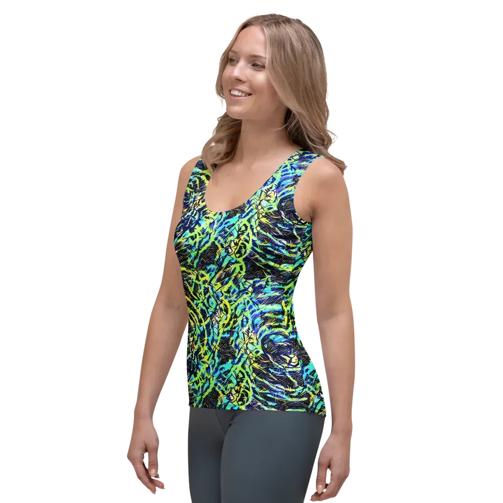 Electric Aviary on Women's Tank Top — Left Front