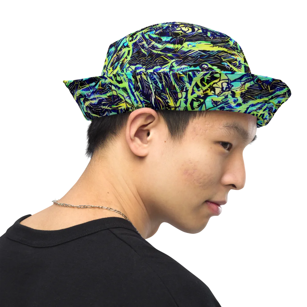 Electric Aviary on Reversible Bucket Hat — Right Outside