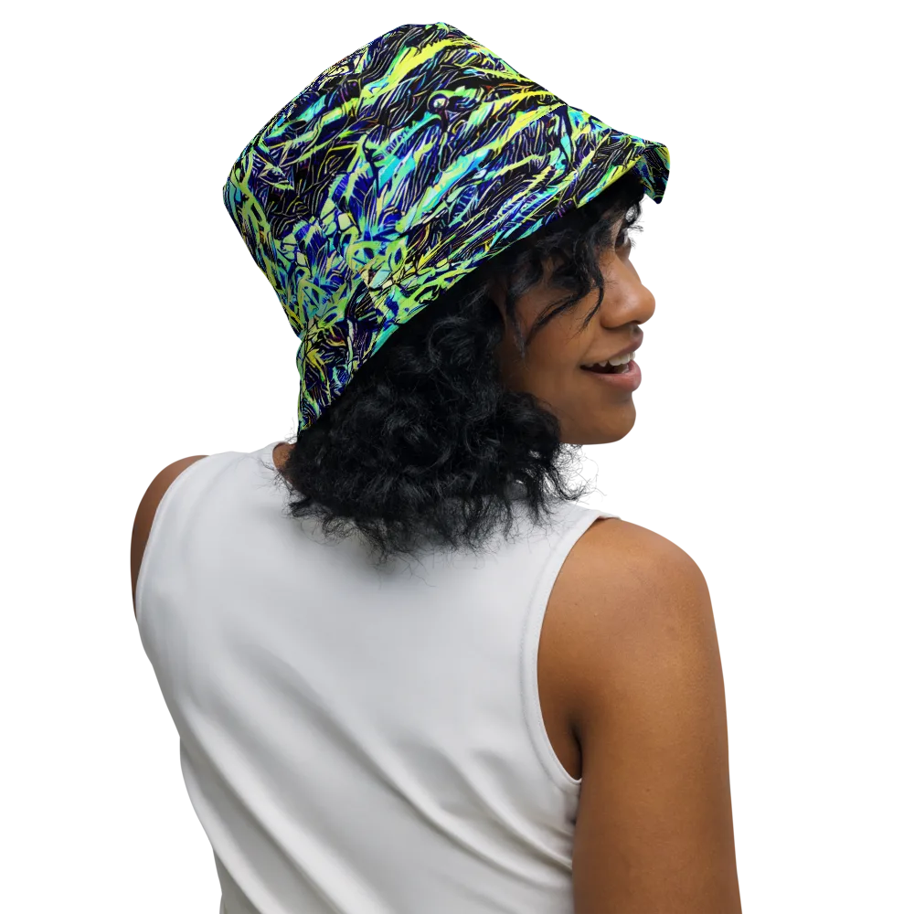 Electric Aviary on Reversible Bucket Hat — Right Outside