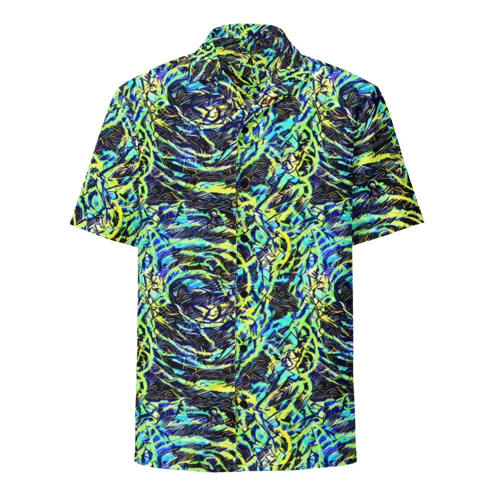 Electric Aviary on Button Shirt — Front