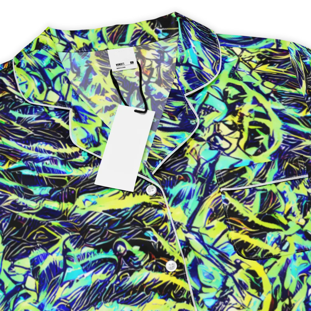 Electric Aviary on Women's Short Sleeve Pajama Top — Product details
