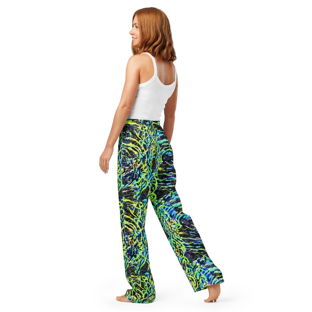 Electric Aviary on Women's Pajama Pants — Back