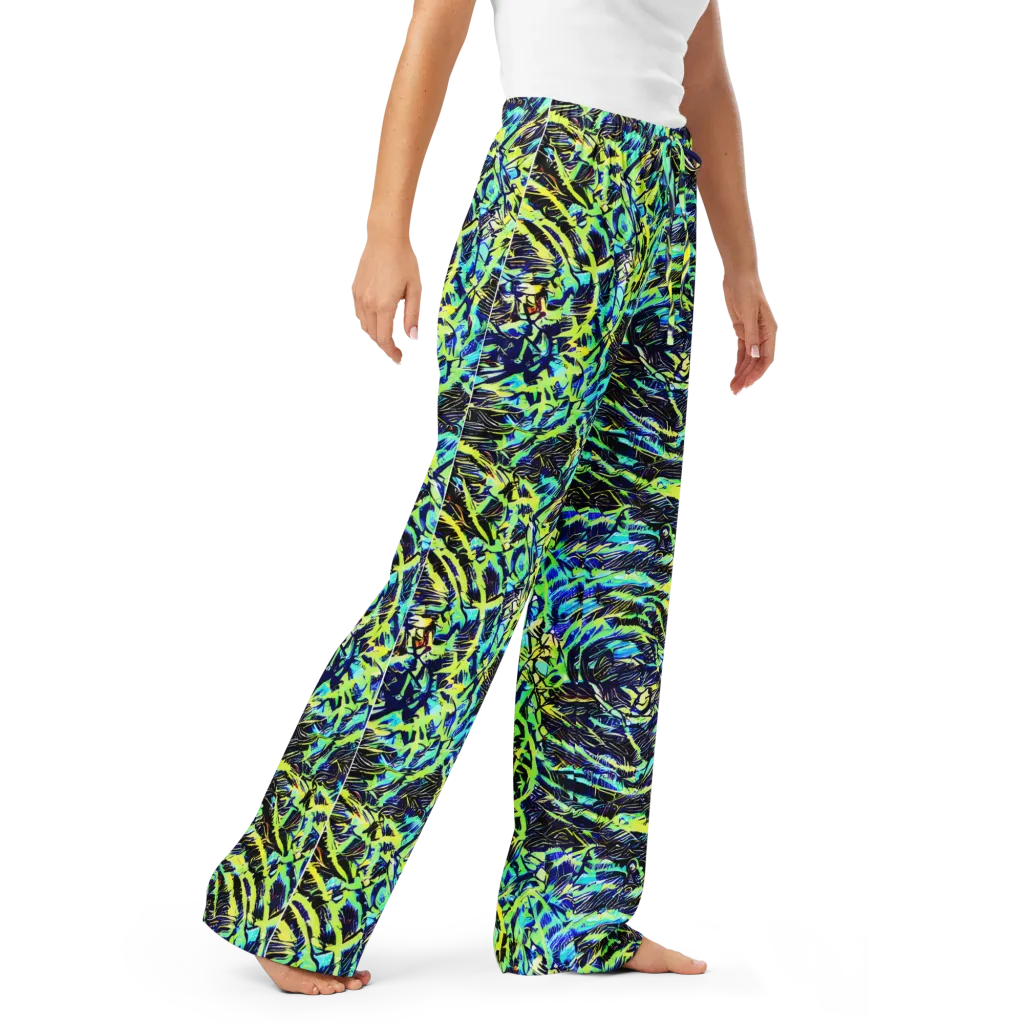 Electric Aviary on Women's Pajama Pants — Right Front