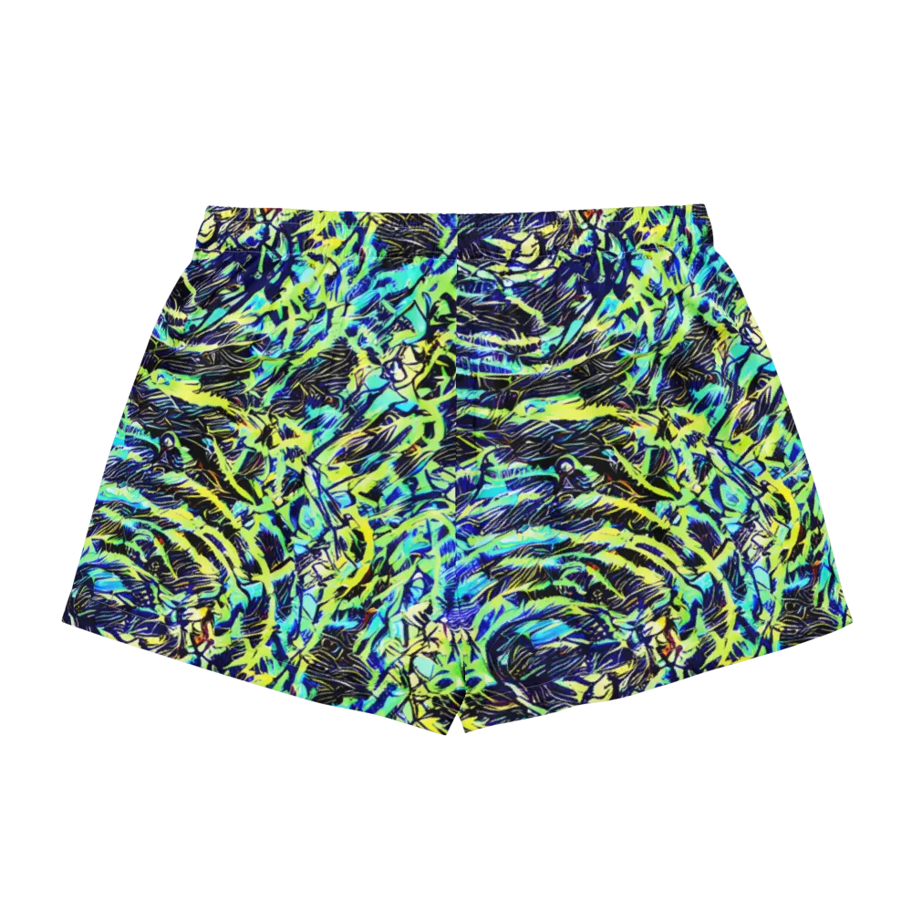 Electric Aviary on Women's Pajama Shorts — Back