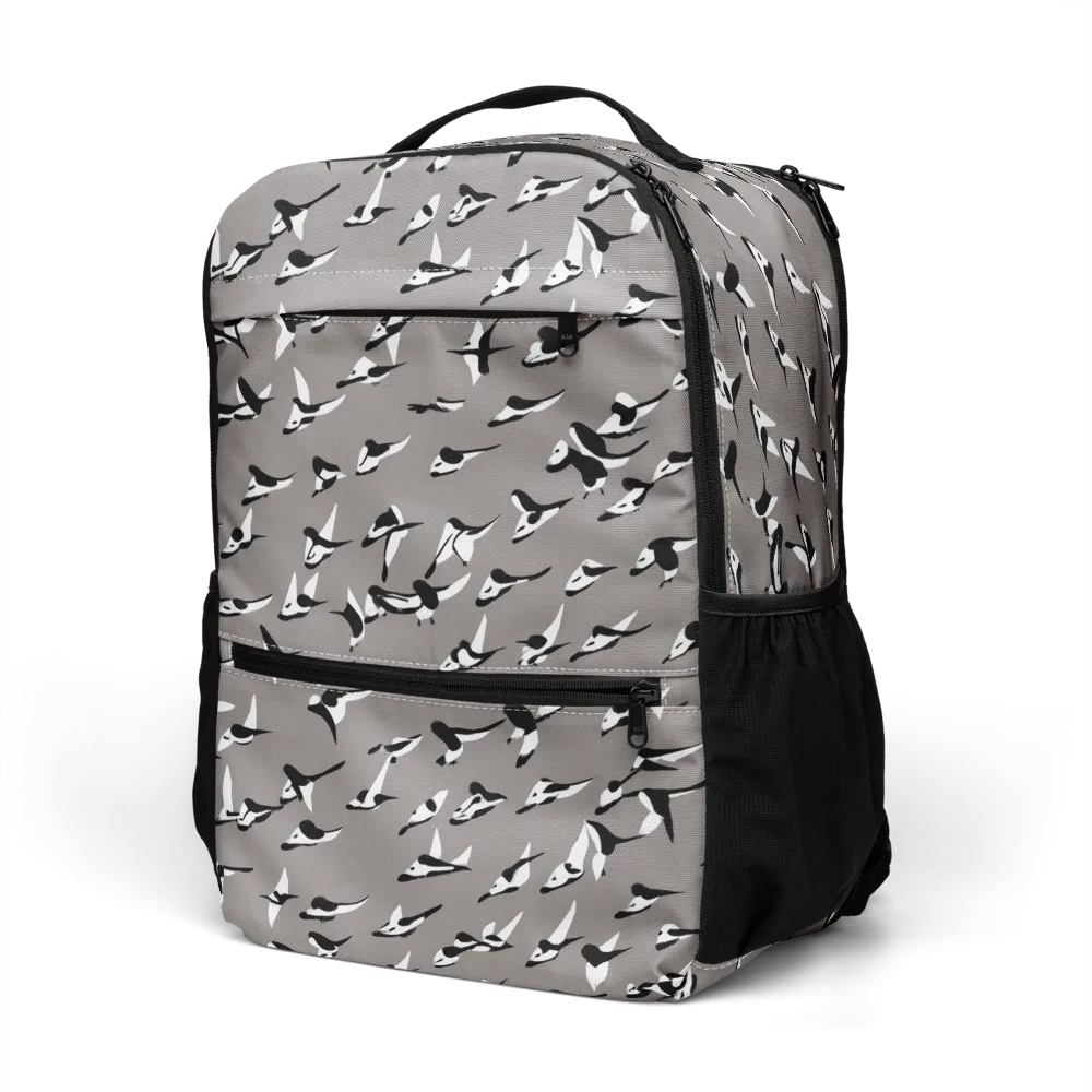 Monochrome Migration on Utility Backpack — Left Front