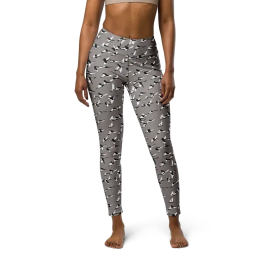 Monochrome Migration on a Yoga Leggings