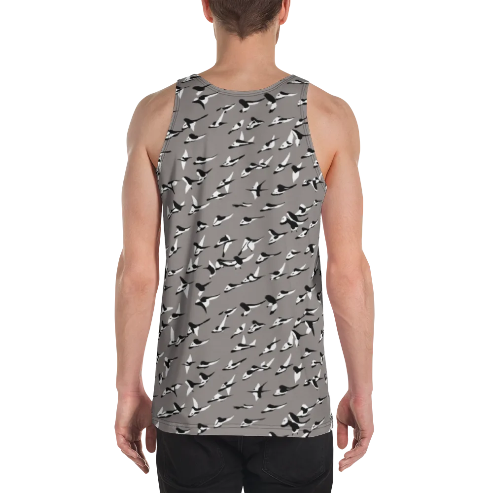 Monochrome Migration on Men's Tank Top — Back