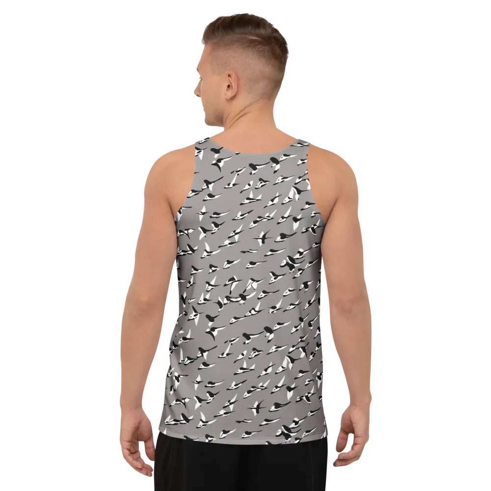 Monochrome Migration on Men's Tank Top — Back