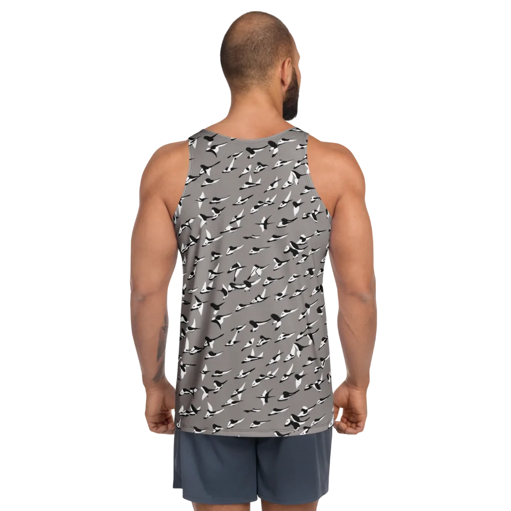 Monochrome Migration on Men's Tank Top — Back