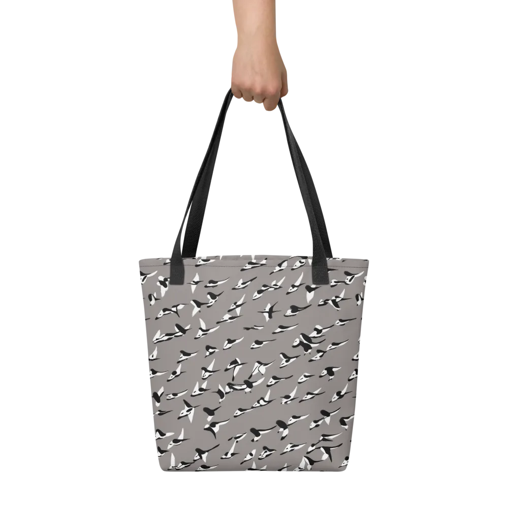 Monochrome Migration on Tote Bag — Front