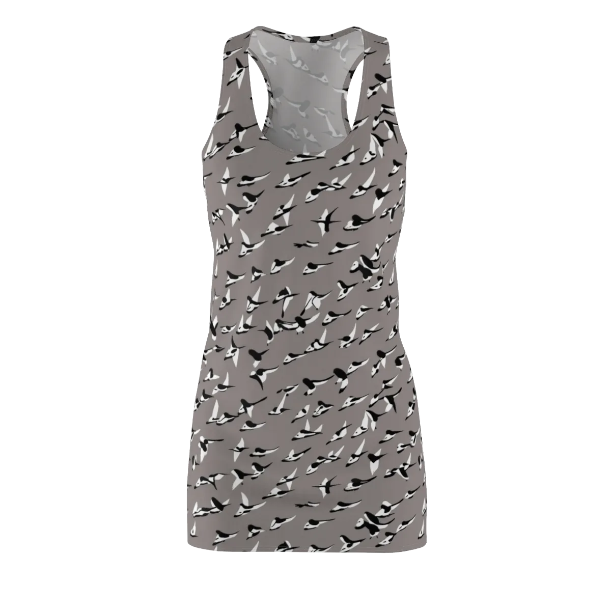 Monochrome Migration on Racerback Dress — Front