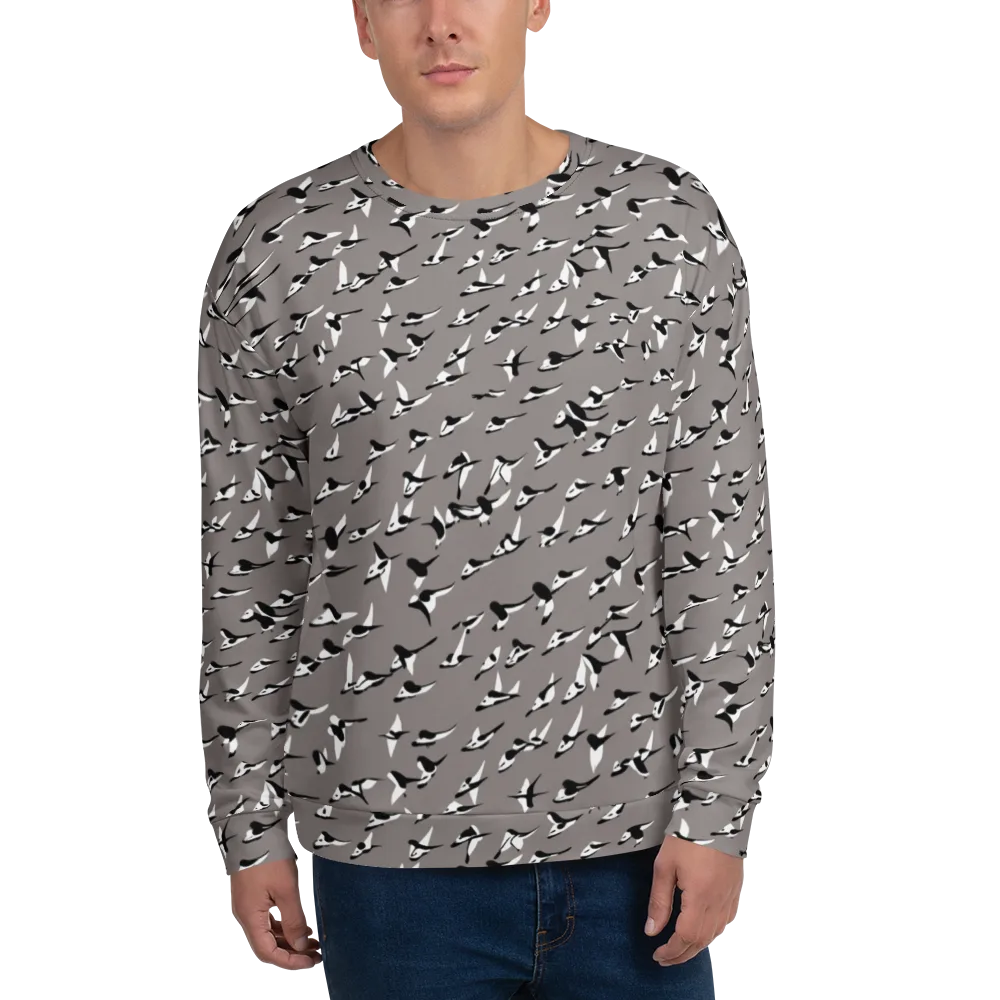 Monochrome Migration on Sweatshirt — Front