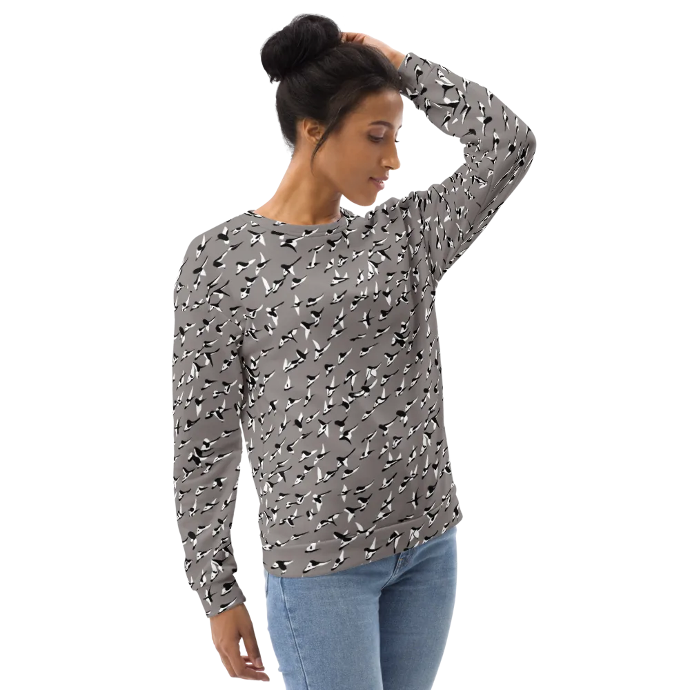 Monochrome Migration on Sweatshirt — Right Front
