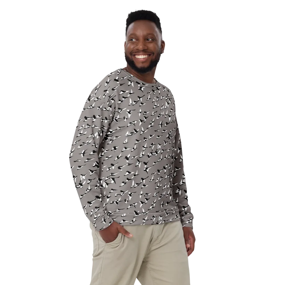 Monochrome Migration on Sweatshirt — Front