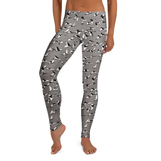 Monochrome Migration on a Leggings